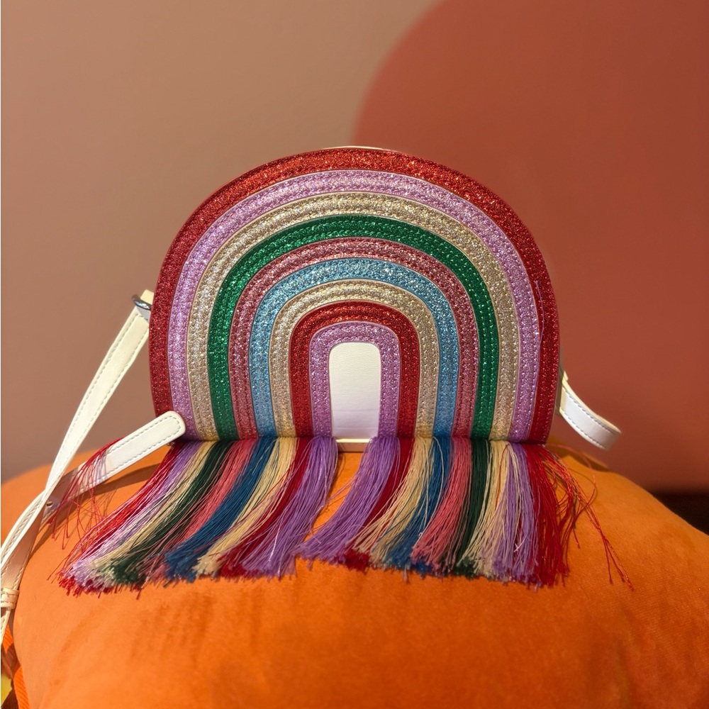 Stella McCartney Colorful Rainbow Fringe Bag